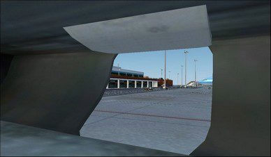 boeing 737-800 front cargo hold camera view