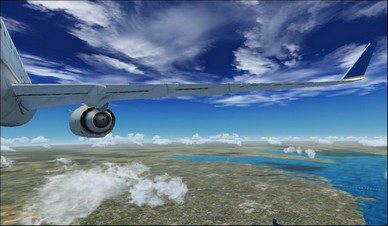 boeing 737-800 right wing underside camera view