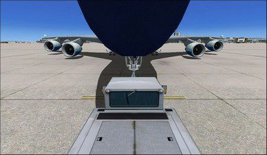 boeing 747-400 front landing gear camera view